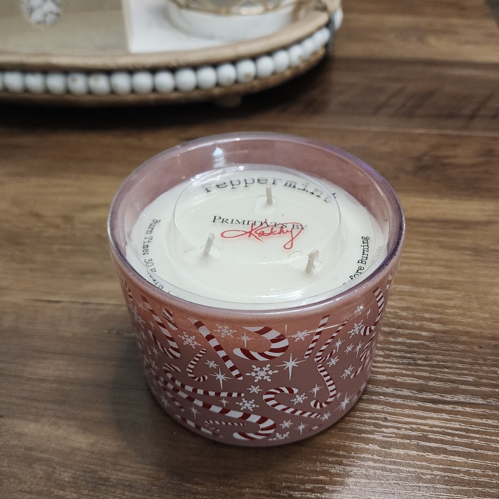 Primitives By Kathy | Peppermint Christmas 3 Wick Candle